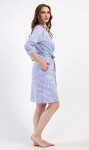 Dámske domáce šaty s trojštvrťovými rukávmi Marie modrošedá XXL