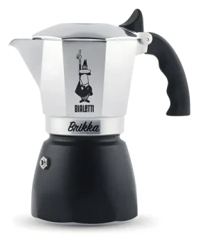 Bialetti New Brikka 2023 čierna / Moka kanvička / 2 šálky / 0,1 l / hliník (7327)