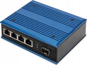 Digitus DIGITUS Switch Ind. 4-Port Gigabit Unmanaged blau