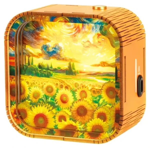 2KIDS TOYS 3D drevená skladačka Lampička Slnečnicové pole