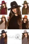 Trendy fedora felt hat with leatherette ribbon Einheitsgroesse