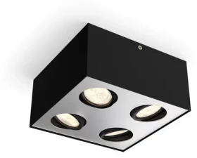 Philips Box 4x4.5W čierna / LED stropné bodové svietidlo / 2000lm / 2200-2700K WarmGlow / IP20 (SKL000277089)