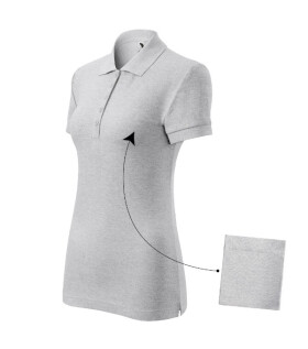 Bavlnené dámske polo tričko svetlosivé 2XL