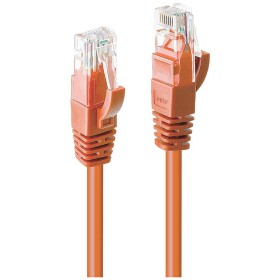 LINDY 48113 RJ45 sieťové káble, prepojovacie káble CAT 6 U/UTP 15.00 m oranžová pozlátené kontakty 1 ks; 48113