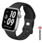 Swissten Silikónový remienok pre Apple Watch 42/44/45/49mm čierna (46000111)