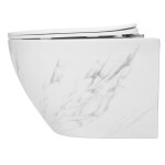 REA - Závesná WC misa vrátane sedátka Carlos Nature Marble REA-C6606