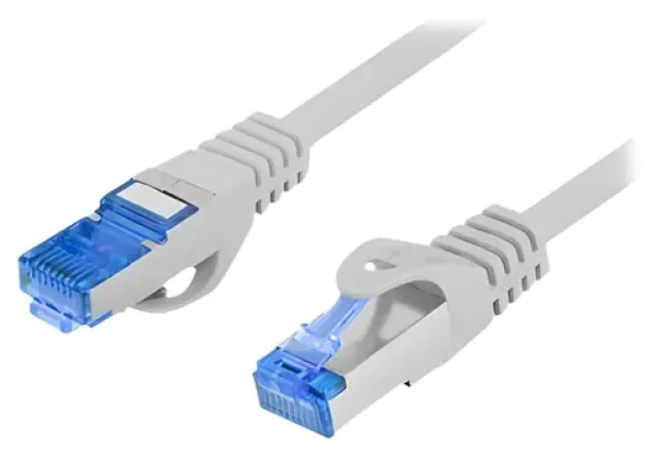 Lanberg Patchcord CAT6a S/FTP 1 m šedá / Patch kábel / LSZH / CCA (PCF6A-10CC-0100-S)