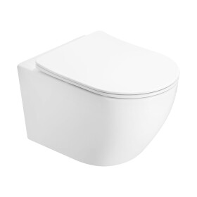 MEXEN - Lena Závesná WC misa Rimless Tornado vrátane sedátka s slow slim, duroplast, biela lesk 3022L4000T