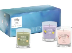 Yankee Candle Darčeková sada Celoročné Tumbler 2026 / Pink Sands, Sage Citrus, Lemon Lavender / 3× 142 g