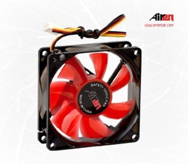 AIREN FAN RedWings80 LED ventilátor / svietiaci / 80 x 80 x 25mm / 14.9dBA / červená (AIREN - FRW80LEDRED)