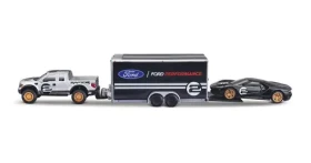 Maisto Design Team Haulers - 2009 Ford F-150 SVT Raptor + 2017 Ford GT Heritage