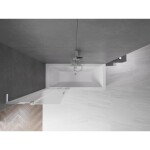 MEXEN/S - Velar L dvojkrídlová posuvná vaňová zástena 70 x 150, dekor, chróm 896-070-003-31-01