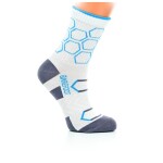 Little Shoes Ponožky šport hexagon kids bf white turquoise, 2 páry Veľkosť ponožiek: 35-38 EU EUR