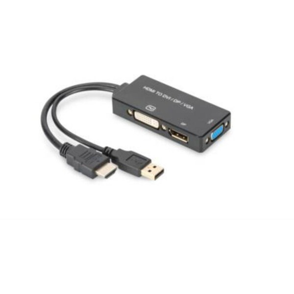 Digitus AV konvertor AK-330403-002-S [HDMI - DVI, VGA, DisplayPort] 3840 x 2160 Pixel; AK-330403-002-S