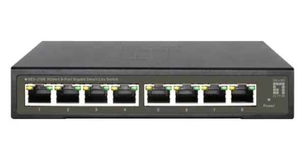 LevelOne GES-2108 čierna / Switch / 8- Port / 1000 Mbps / SMART Lite / bez ventilátora (52091203101)