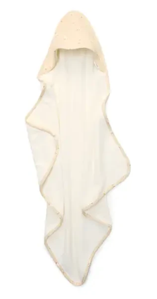 Little Dutch Osuška s kapucňou Husa Newborn Naturals / 75x75 cm / 100% organická bavlna (TE50625032LD)