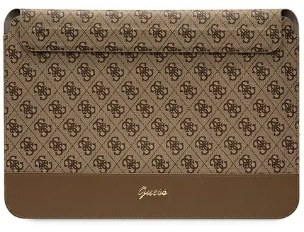 Guess 4G Stripe Metal Logo hnedá / Obal na notebook / 14" (GUCS14PS4SGW)