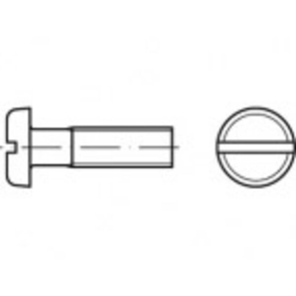 TOOLCRAFT TO-5391249 skrutky s plochou guľatou hlavou M8 10 mm drážka ocel glavanizované zinkom 100 ks; TO-5391249