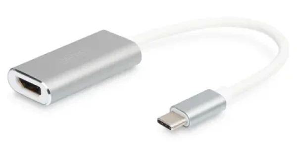 Digitus USB-C - HDMI biela / Adaptér / 4K 30 Hz / Dolby Surround / hliníkové púzdro (DA-70836)
