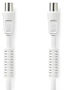 Nedis koaxiálny kábel biela / Anténny kábel / Coax (M) - Coax (F) / 120 dB / 1,5 m (CSGL40020WT15)