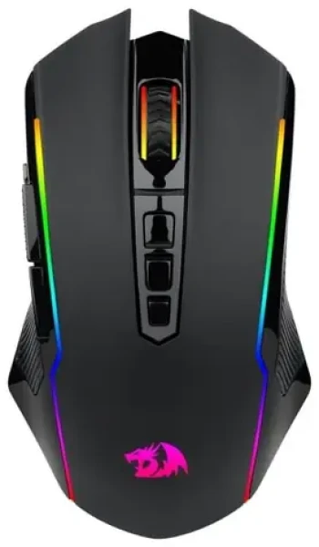 Redragon M914-RGB NIX čierna / Bezdrôtová herná myš / optická / 5000 DPI / 9 tlačidiel / RGB / USB / RF 2.4 GHz (M914-RGB)