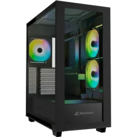 Sharkoon Rebel C60 Black RGB čierna / ATX / 2x USB 3.2 / 1x USB-C / 3x 120mm / bez zdroja / priehľadná bočnica (4044951040032)
