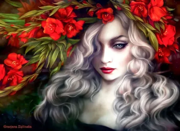 ANATOLIAN Puzzle Žena v kvetoch /1000 dielikov/ od 12 rokov