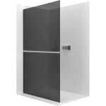 CERANO - Sprchová zástena Walk-in Crystal Ľ/P - 8 mm + polička/držiak na uteráky - bezvzperový systém - chróm, grafitové sklo - 100x200 CER-8050BD6864