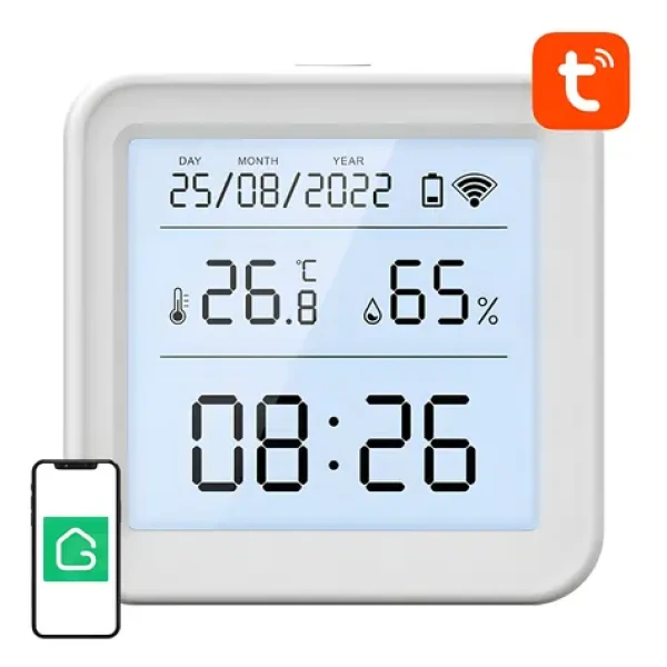 Gosund S6 / Senzor teploty a vlhkosti / LCD displej / Wi-Fi / Tuya / -9,9 až 60 °C (S6)