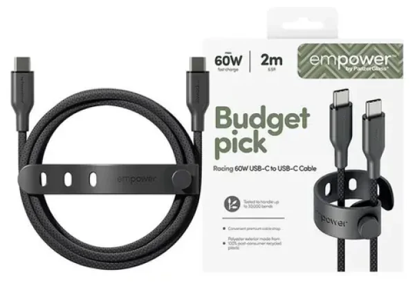PanzerGlass empower 60W USB-C to USB-C Cable USB 2.0 2M čierna (198321)