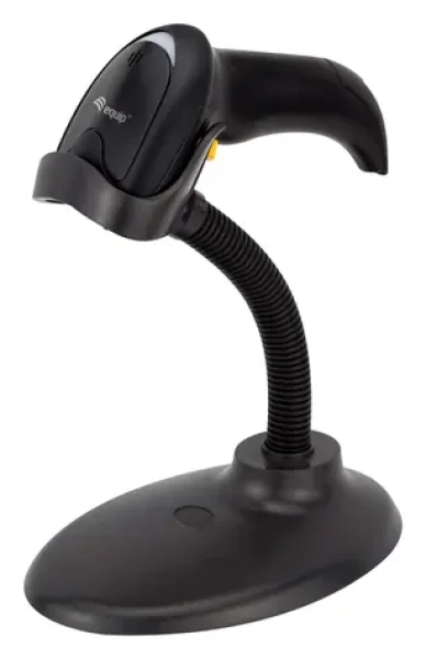 Equip 1D snímač čiarových kódov / Laser / USB / Stojanček / IP54 / čierna (351022)