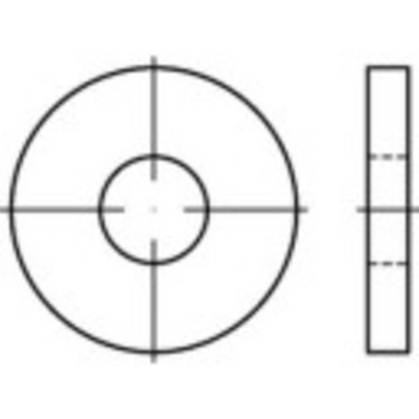 Podložka 10.5 mm 28 mm ocel glavanizované zinkom 100 ks TOOLCRAFT 138270; 138270