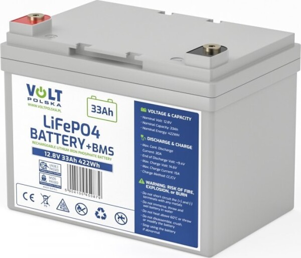 Volt akumulátor LiFePO4 12.8V 33Ah 30A