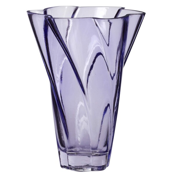 Hübsch Sklenená váza Purple 18 cm