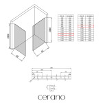 CERANO - Sprchová zástena Walk-in Crystal TL/P - 8 mm - bezvzperový systém - zlatá, grafitové sklo - 130x90x200 CER-8050BD5593