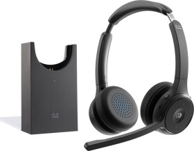 Cisco Cisco Headset 722 - Headset - On-Ear - Bluetooth - kabellos - Carbon Black - mit Ladestation - Cisco Webex Certified