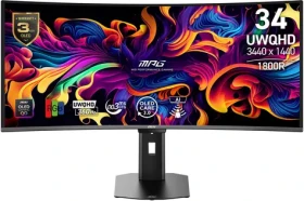 34" MSI MPG 341CQR QD-OLED X36 čierna / OLED / 3440x1440 / QD-OLED / 21:9 / 0.03ms / 1500000:1 / 300cd-m2 / DP + HDMI (MPG 341CQR QD-OLED X36)