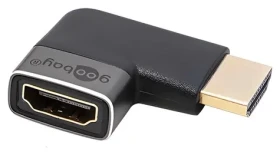 Goobay / Redukcia HDMI A(M)-HDMI A(F) / Lomená vpravo / 8K/60Hz / Pozlátené konektory (72012)