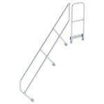 MUNK Günzburger Steigtechnik 600508 Munk Druhé zábradlie na schody s plošinou 45° 8 schodov 1 ks; 600508