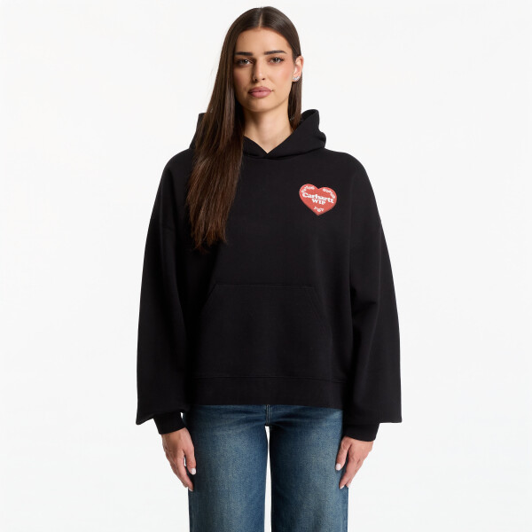 Mikina Carhartt WIP W' Hooded Hartt Case Sweat Black M