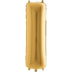 Nafukovací balónik písmeno I zlaté 102 cm - Grabo