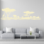Veselá Stena Samolepka Africké safari Farba: modrá, Veľkosť: 100 x 32 cm