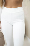 Dámske rebrované legíny s vysokým pásom ecru UNI