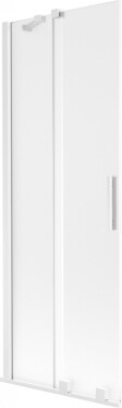MEXEN/S - Velar dvojkrídlová posuvná vaňová zástena 75 x 150, dekor, biela 896-075-000-31-20