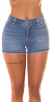 Sexy Basic Highwaist Jeans Shorts denimblue 38