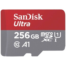 SanDisk microSDXC Ultra 256GB (A1/UHS-I/Cl.10/150MB/s) + Adapter Mobile pamäťová karta micro SDXC 256 GB A1 Application Performance Class, UHS-Class 1; SDSQUAC-256G-GN6MA