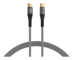 EFB USB-C kábel sivá / Kábel USB-C - USB-C / 100 W PD 3.0 / 5A E-Marker / 0,5 m (USB-CC-00001)