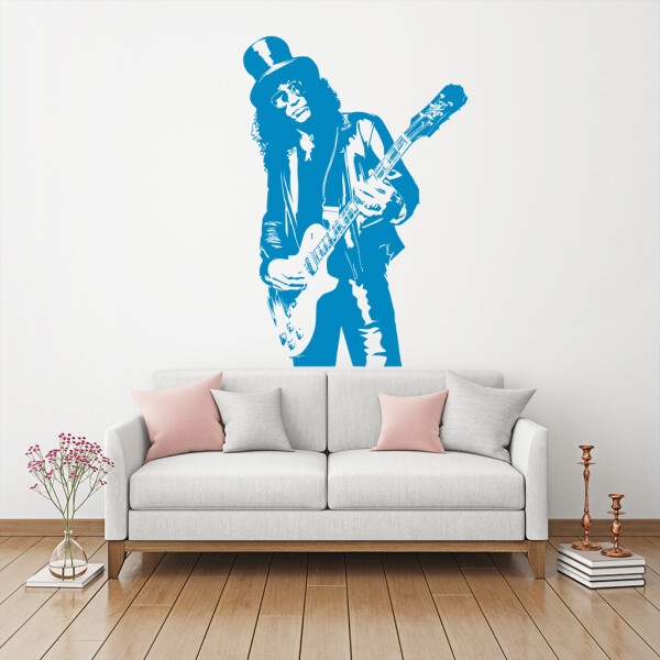 Veselá Stena Samolepka Slash Farba: modrá, Veľkosť: 80 x 55 cm