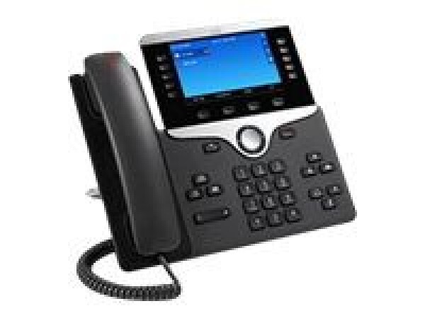 Cisco IP Phone 8841 (určené pre Cisco UC Manager) čierna / Telefón VoIP / SIP / RTCP / RTP / SRTP / SDP / 5 riadkov (CP-8841-K9=)