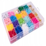 Kruzzel Kreatívna sada na výrobu náramkov, farebné korálky 4200 ks